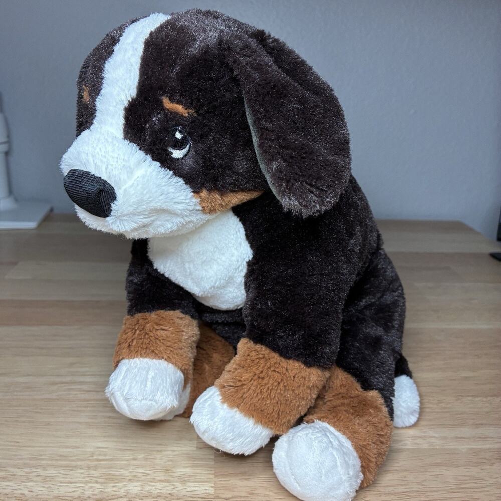 Ikea Hoppig Bernese Mountain Dog Plush Brown White Stuffed Animal - No Tag